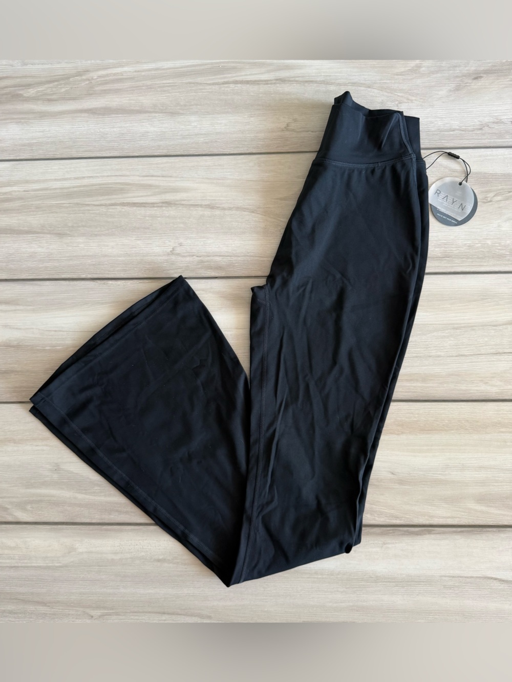 RAYN Flare Pant Leggings Black Medium NWT